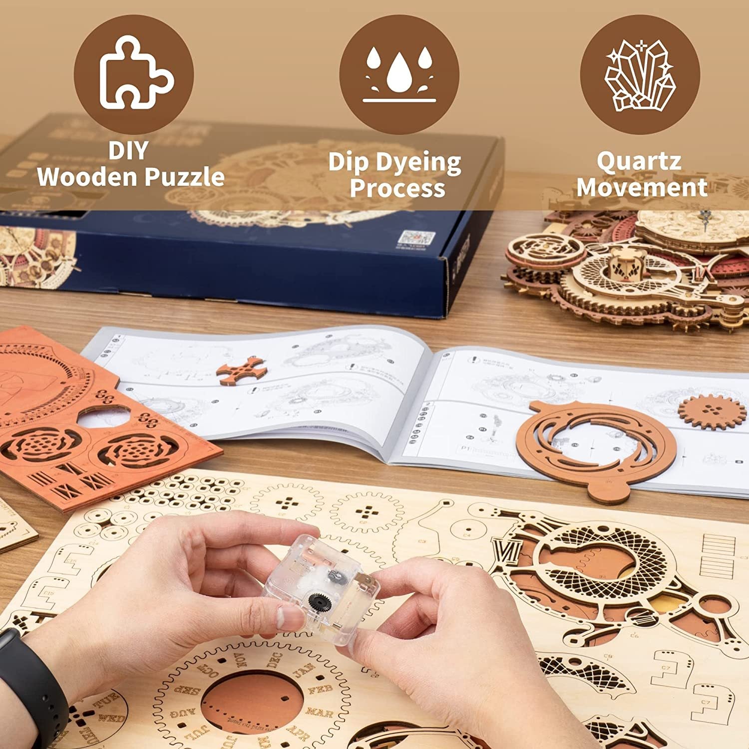 3D Wall Clock Puzzle Game