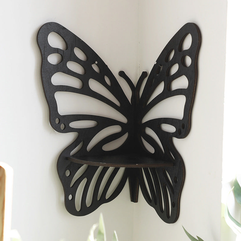 Wooden Butterfly Hollow Crystal Storage Rack