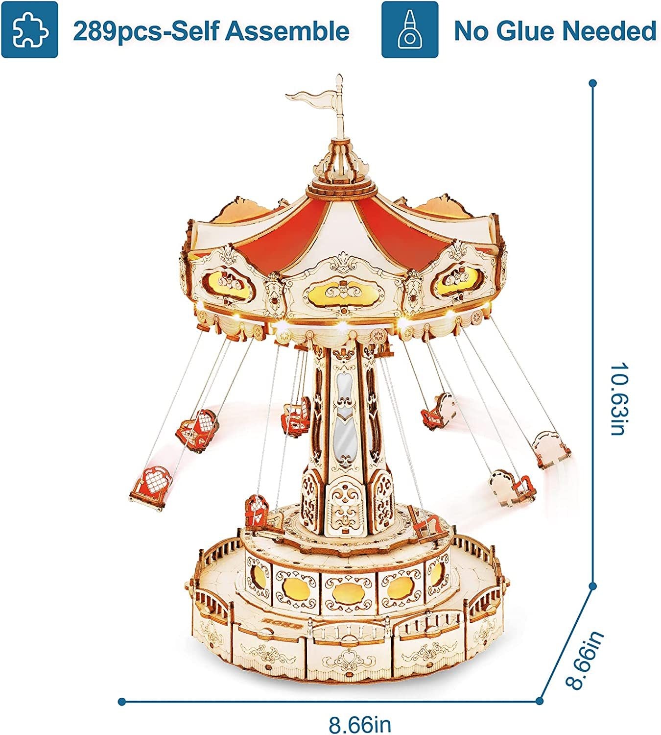Công viên giải trí Rokr Magic Swing Ride 3D