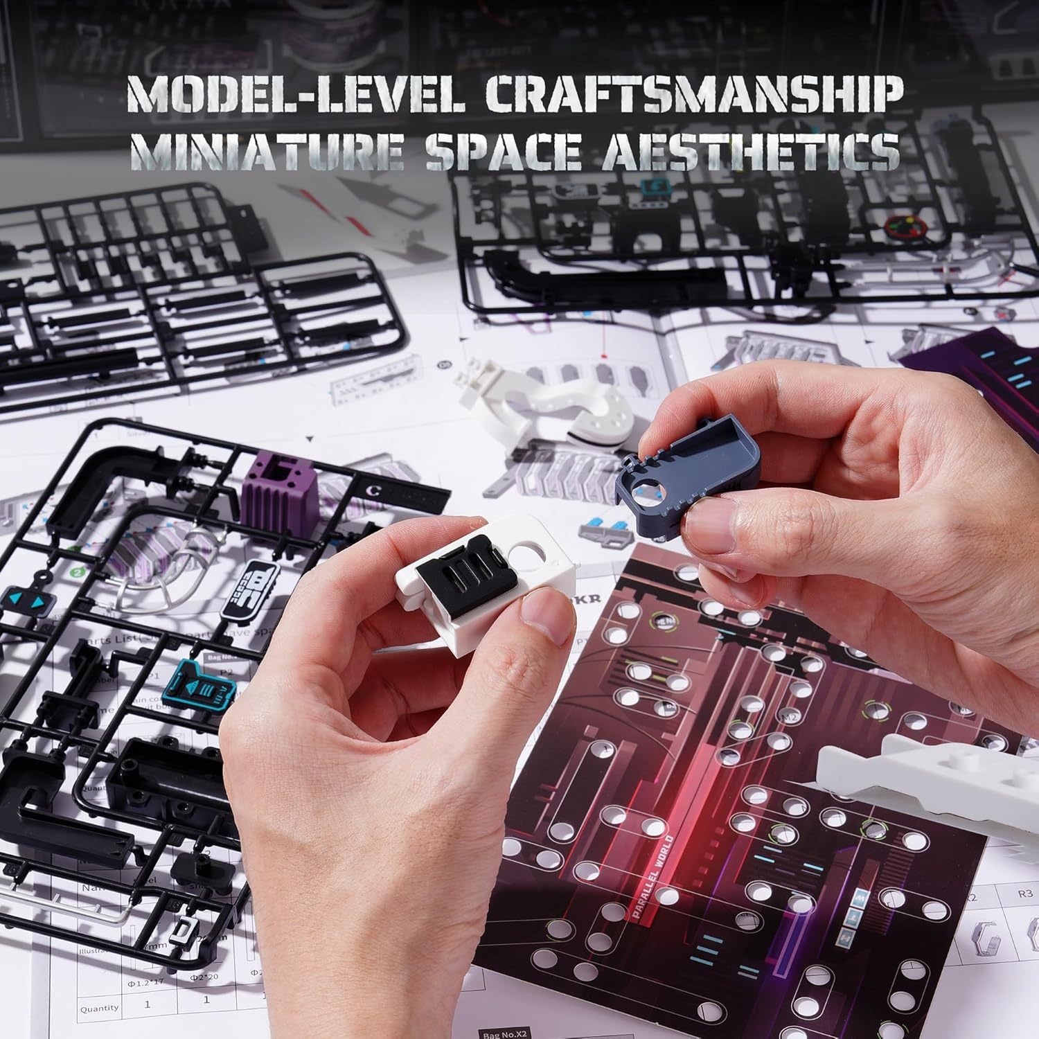 3D Puzzle Model Kit To Build Last City, Marble Run LED Glow In The Dark