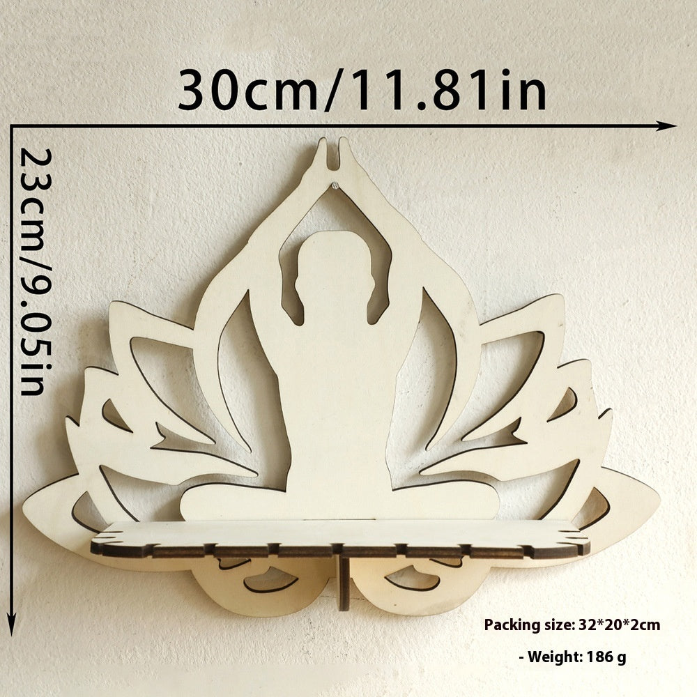 Wooden Butterfly Hollow Crystal Storage Rack