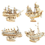 Wooden Puzzle Games Boat & Ship Model Toys