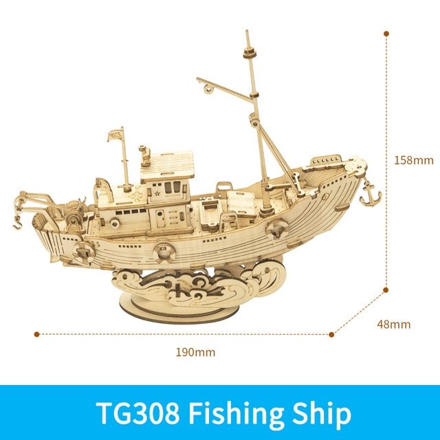 Wooden Puzzle Games Boat & Ship Model Toys