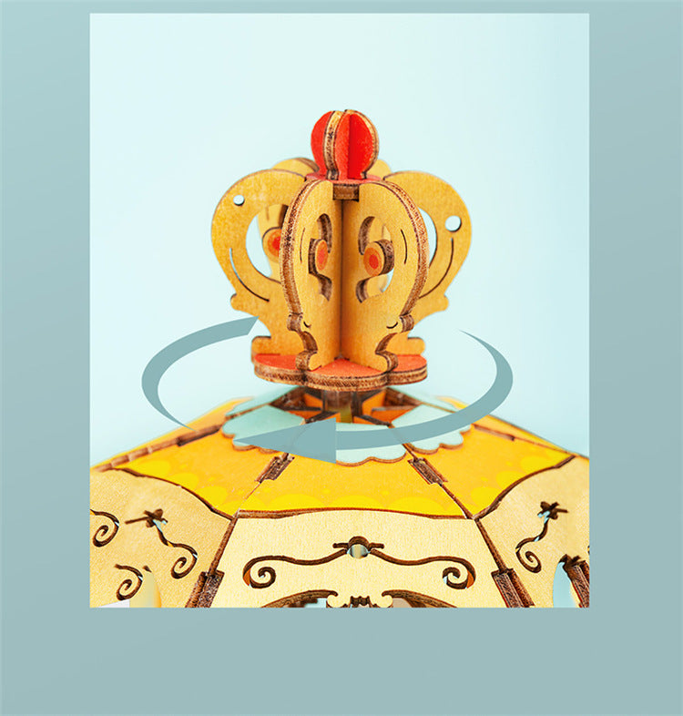 Holiday Gift 7 Kinds DIY 3D Puzzle Game Assembly Moveable Music Box Toy
