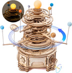 3D wooden puzzle mechanical cylinder rotatable, assembly, construction toy set