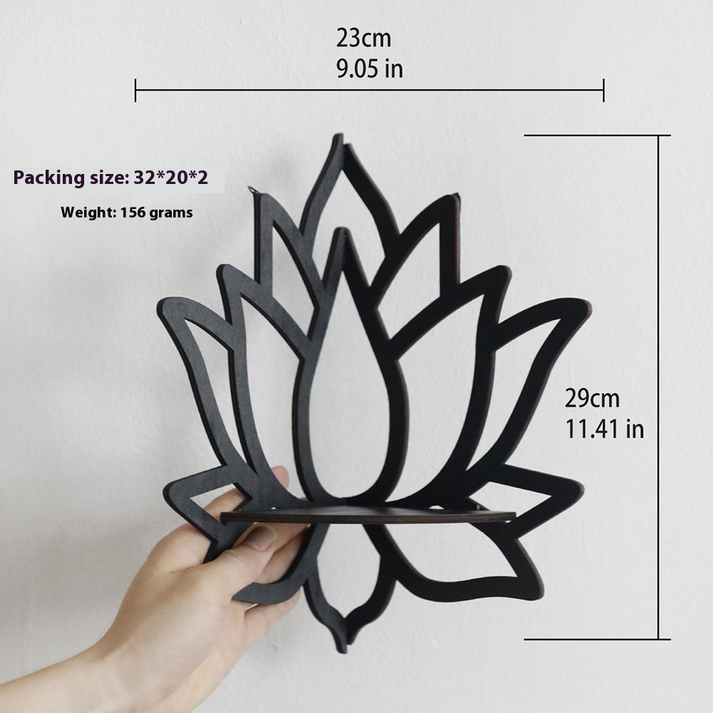 Wooden Butterfly Hollow Crystal Storage Rack