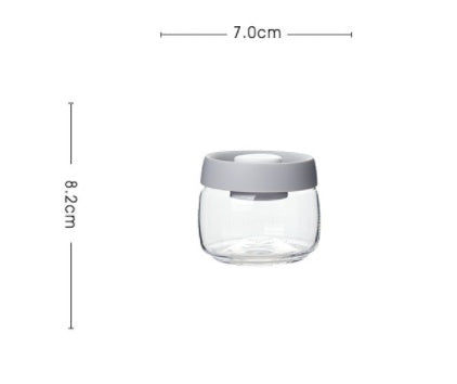 Vacuum and press the glass jar
