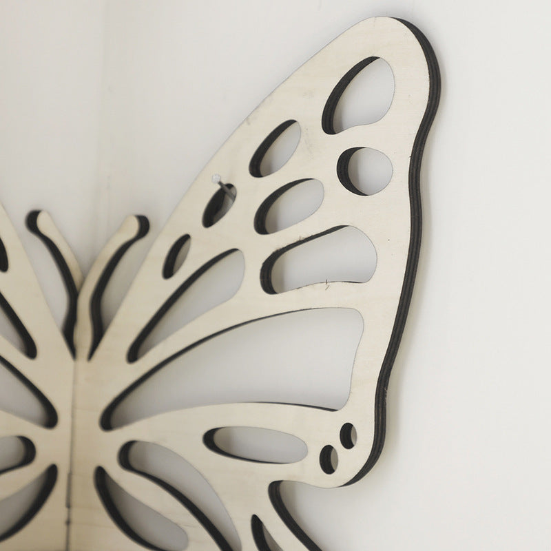 Wooden Butterfly Hollow Crystal Storage Rack