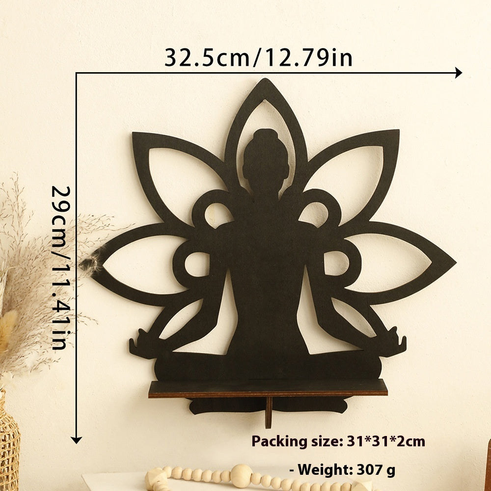 Wooden Butterfly Hollow Crystal Storage Rack