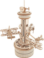 Music Box Model Kit for Building DIY Assembly Kit Airplane - Control Tower