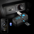 New 5.0AUX Car Bluetooth Receiver Bluetooth Audio Adapter With TF Card Reader