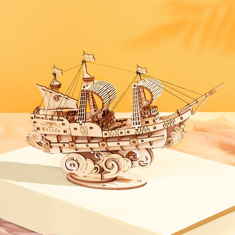 Wooden Puzzle Games Boat & Ship Model Toys
