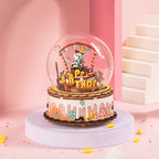 Holiday Gift 7 Kinds DIY 3D Puzzle Game Assembly Moveable Music Box Toy
