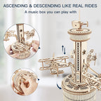 Music Box Model Kit for Building DIY Assembly Kit Airplane - Control Tower