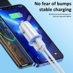 Mini USB Car Charger 36W Smart Electronic Adapter PD 3.0 OVP Protection