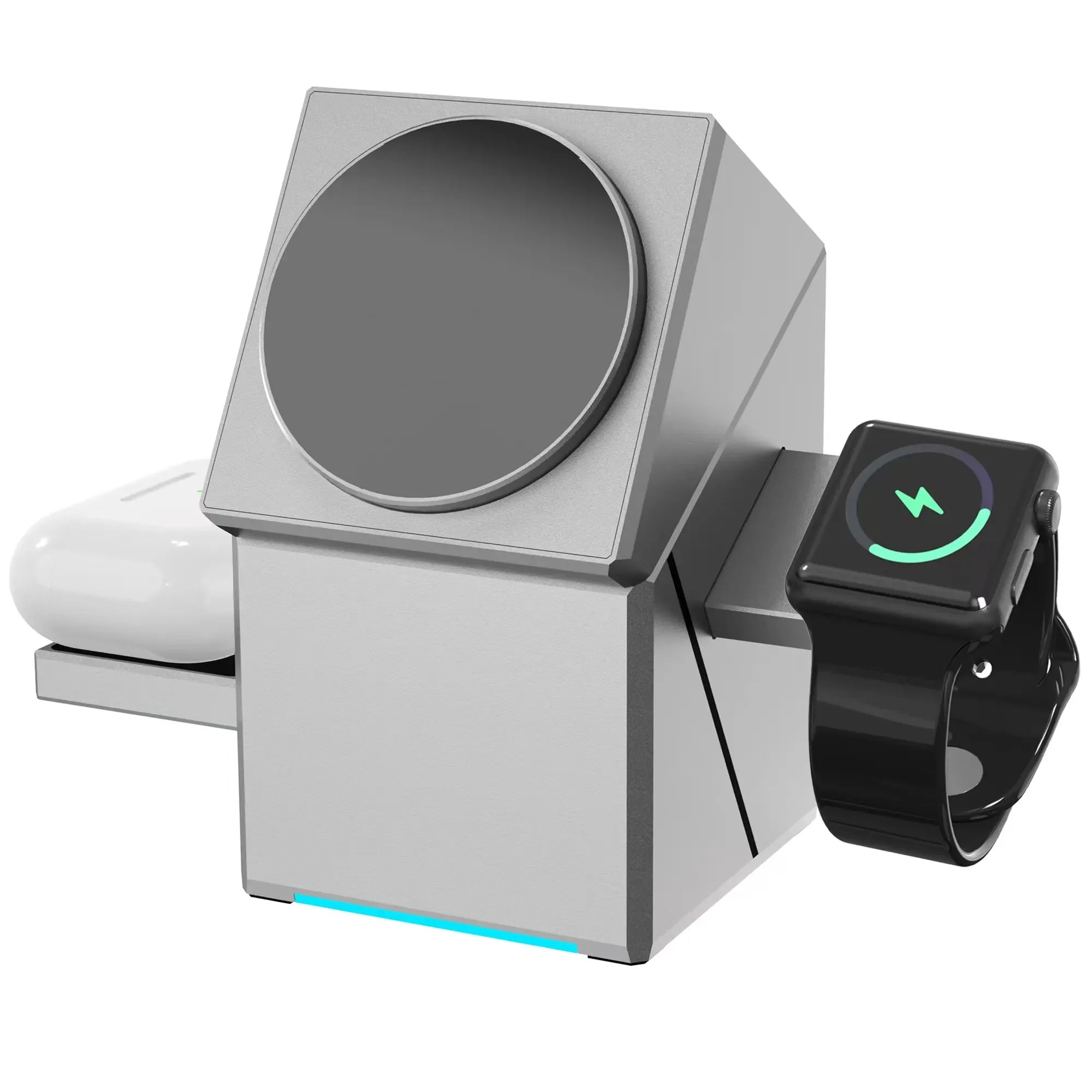 Charger for iPhone 16 Pro for Iwatch S10 Auto Rotation Folding Charging Stand