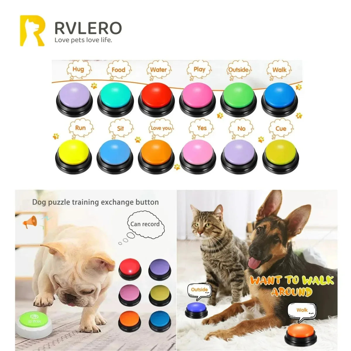 Funny Dog Recordable Pet Toys Travel Talking Pet Starters Dog