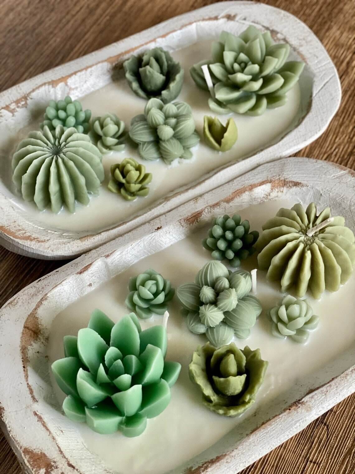 Arizona Dream Cactus Wooden Bowl Candle - Scented Garden Candle in Natural Wood