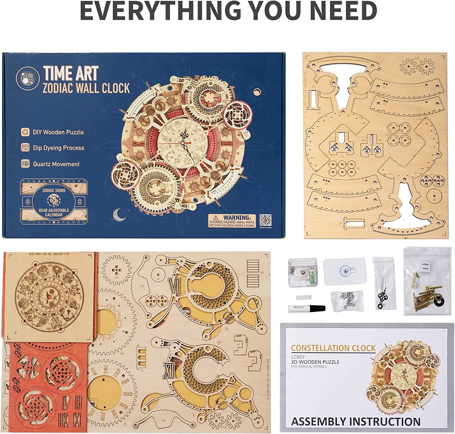 3D Wall Clock Puzzle Game
