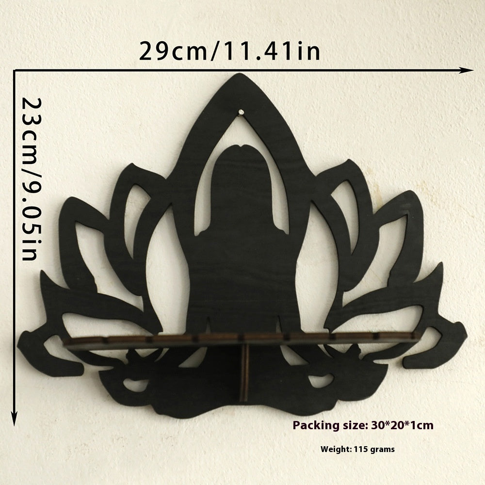 Wooden Butterfly Hollow Crystal Storage Rack