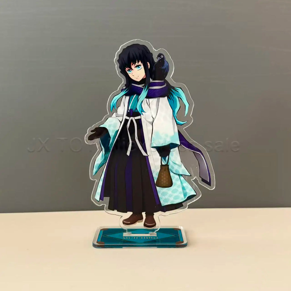 14.5CM/5.7IN Muichiro Tokito ACG Stand Anime Demon Slayer Swordsmith Village Peripherals Mist Hashira GK Muichiro Toys Gifts Boy