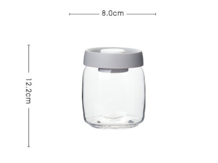 Vacuum and press the glass jar