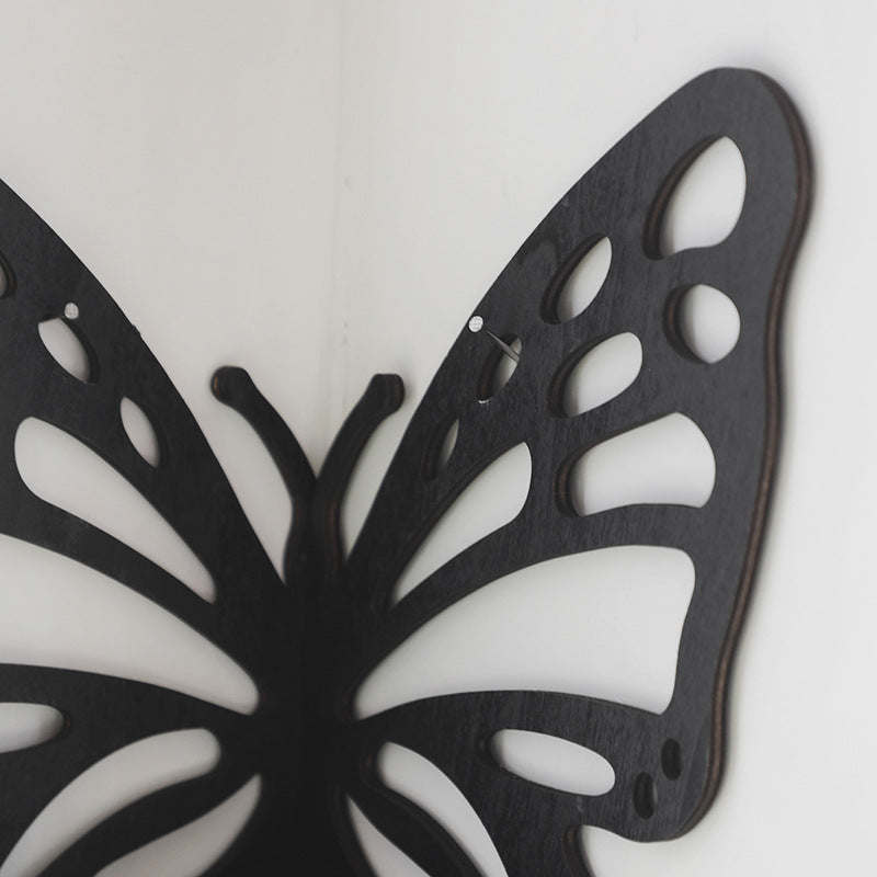 Wooden Butterfly Hollow Crystal Storage Rack