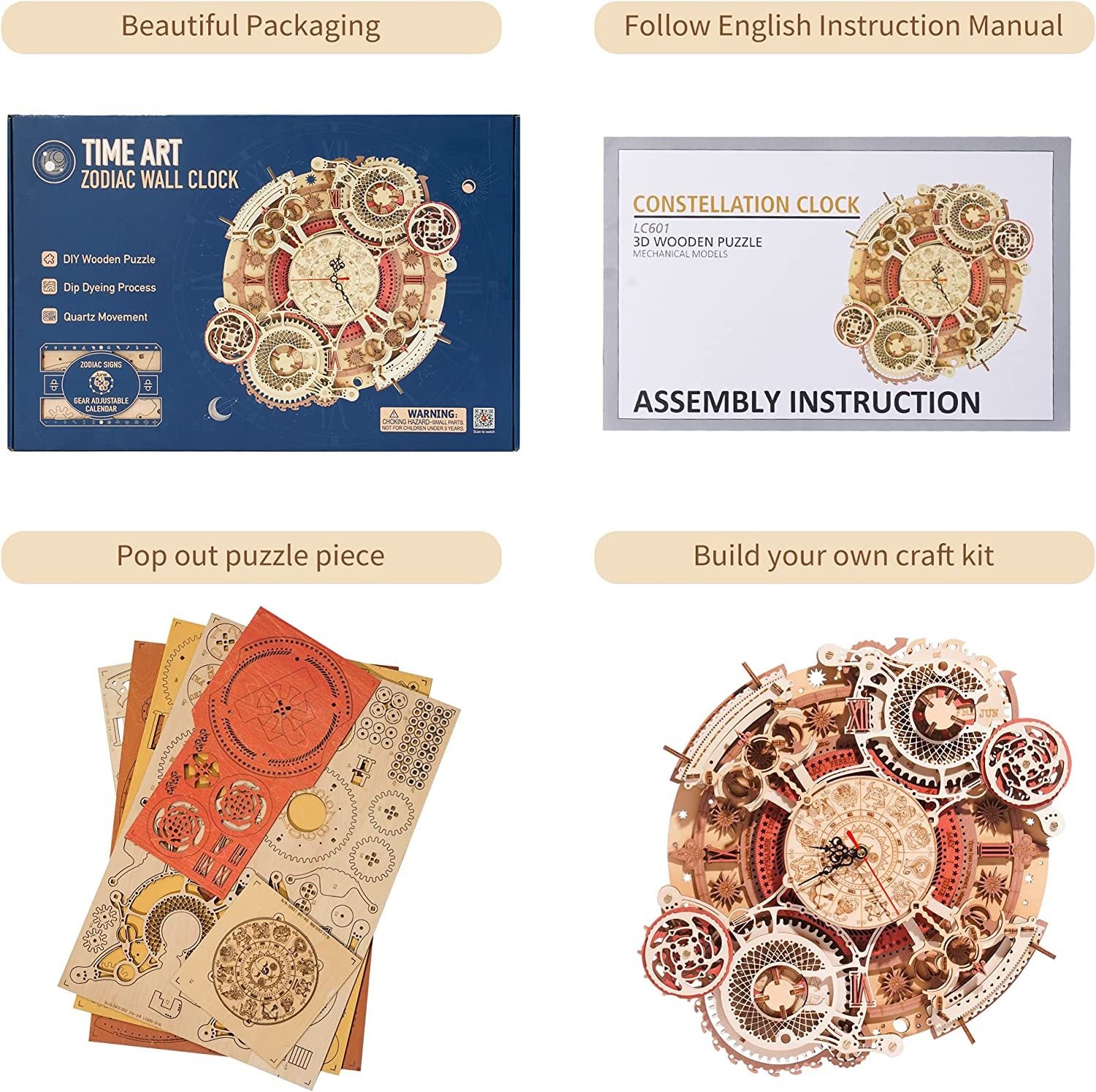 3D Wall Clock Puzzle Game